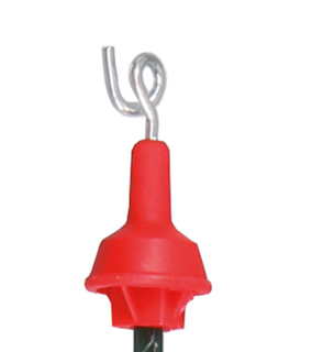 Pigtail insulators, red 