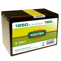 Batterij 9Volt-1250Wh 160Ah Alk,