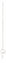 Stijgbeugelpaal, wit, 160 cm